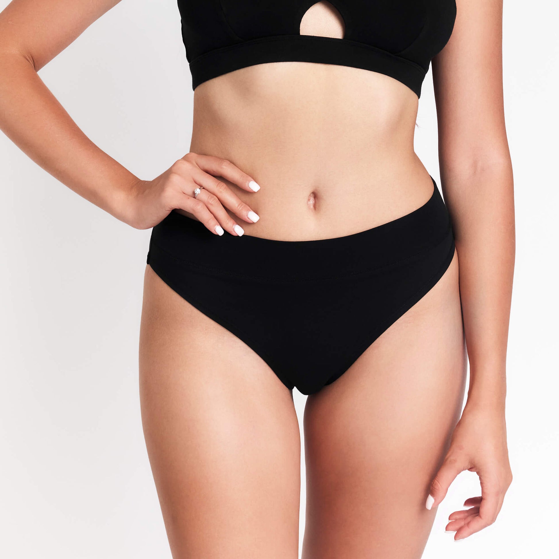 Cheeky Tanga briefs in black organic cotton by Net Positive on Tampa Home & Garden Store