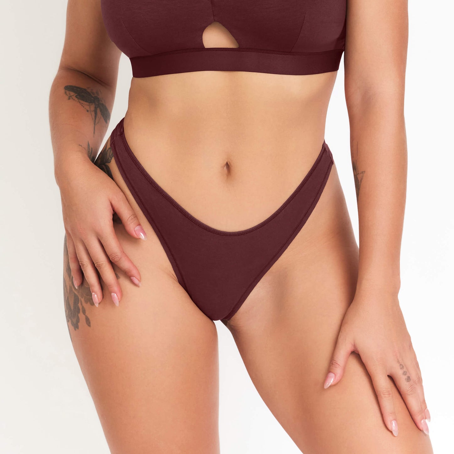 Thong 7-Pack hemp thong by Net Positive in burgundy on Tampa Home & Garden Store