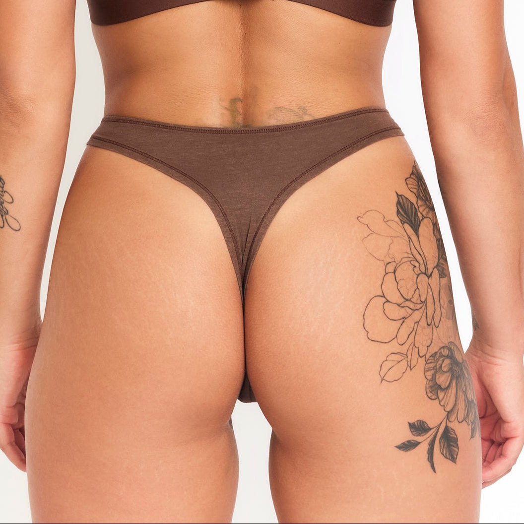 Net Positive hemp thong 7-pack in brown, sleek back-strap design on Tampa Home & Garden Store