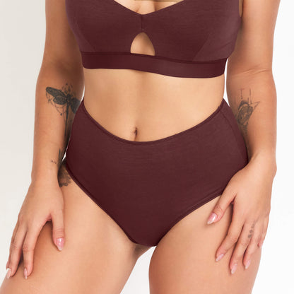 High-Rise Hemp Brief burgundy by Net Positive on Tampa Home & Garden Store