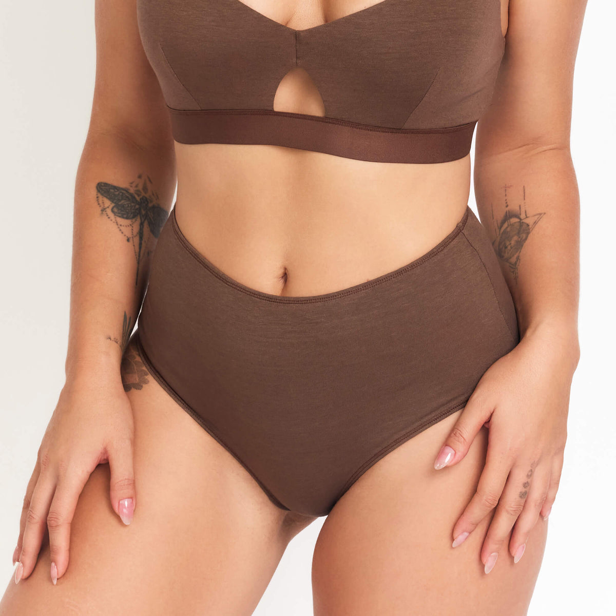 High-Rise Hemp Brief by Net Positive in brown on Tampa Home & Garden Store