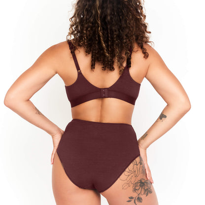 High-Rise Hemp Brief by Net Positive, burgundy on Tampa Home & Garden Store