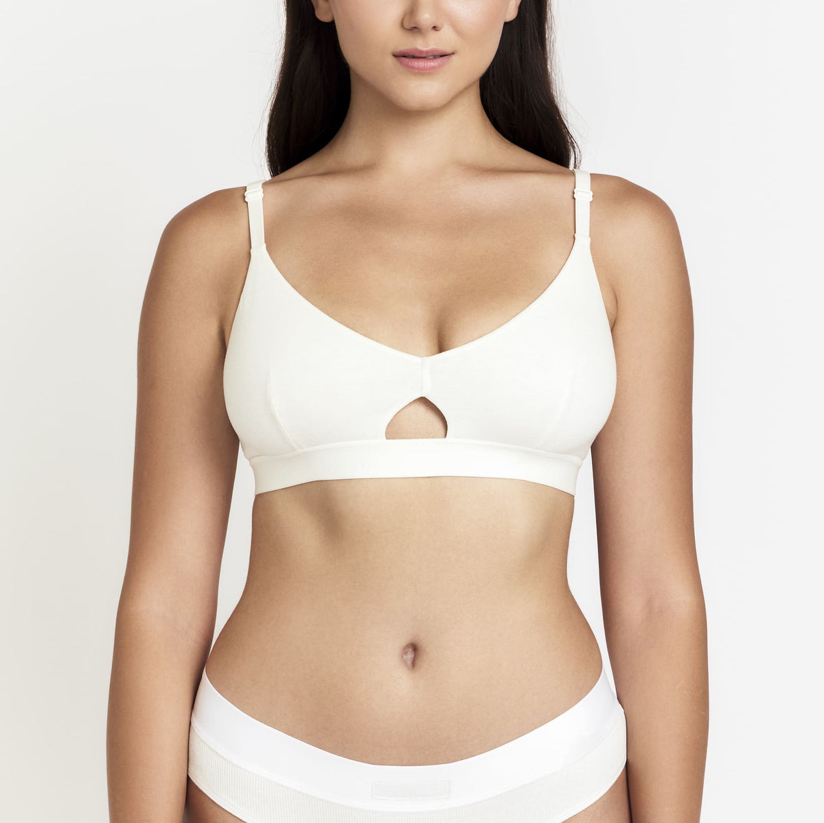Keyhole Hemp Bra by Net Positive in white on Tampa Home & Garden Store