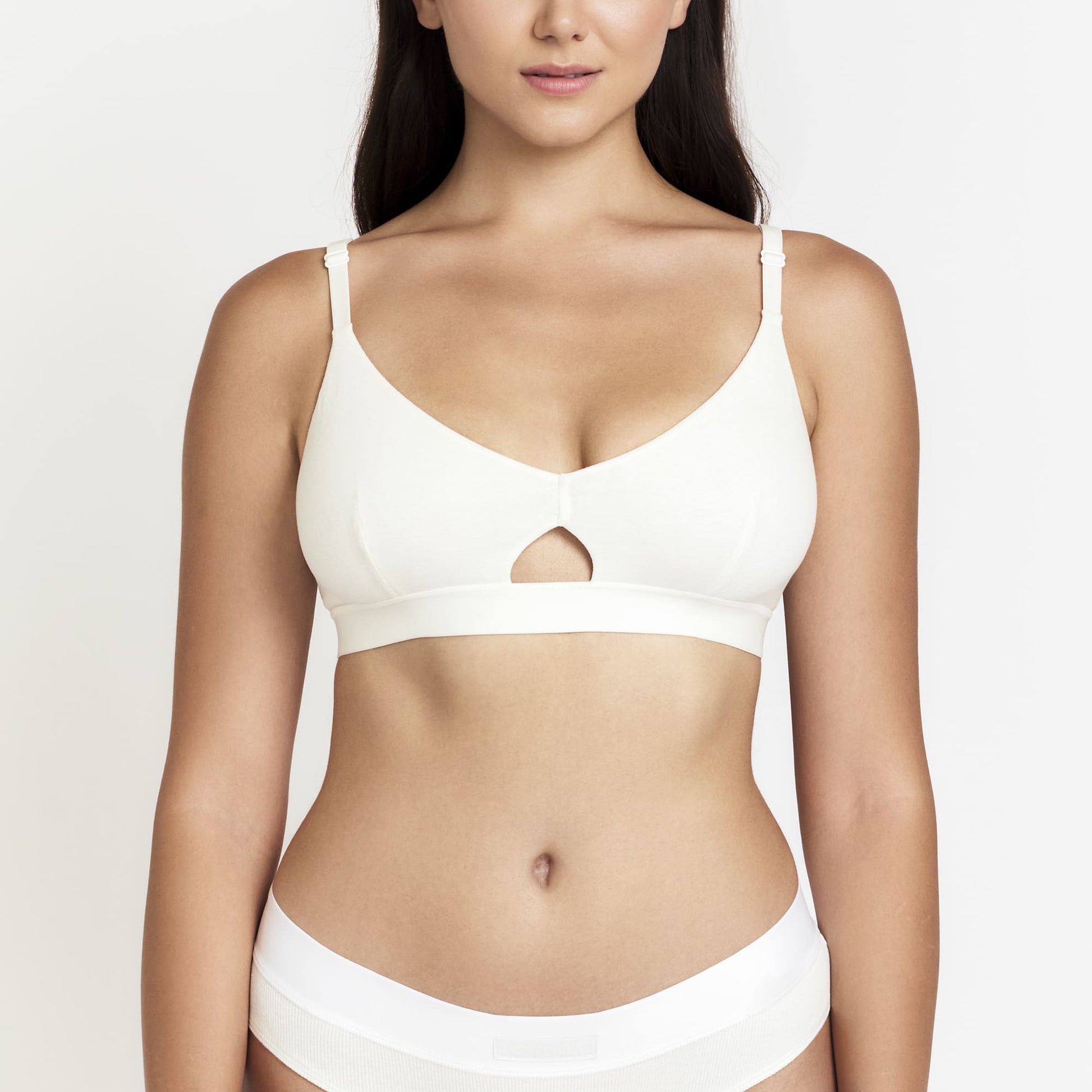 Keyhole Hemp Bra by Net Positive in white on Tampa Home & Garden Store