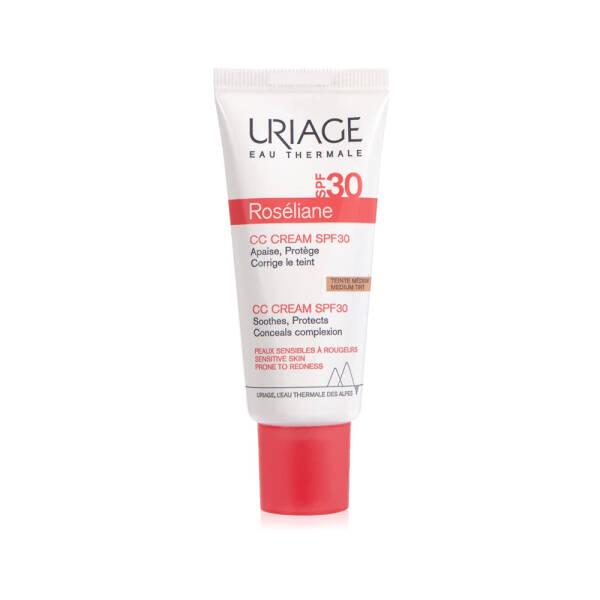 Foundation Uriage Roseliane CC Cream SPF30 tube with red label on Tampa Home & Garden Store