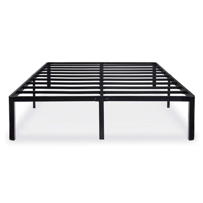 Estructura de cama de plataforma de metal negro de borde redondo moderno tamaño Twin