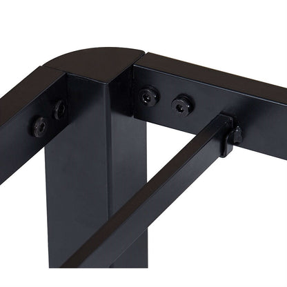 Estructura de cama de plataforma de metal negro de borde redondo moderno tamaño Twin