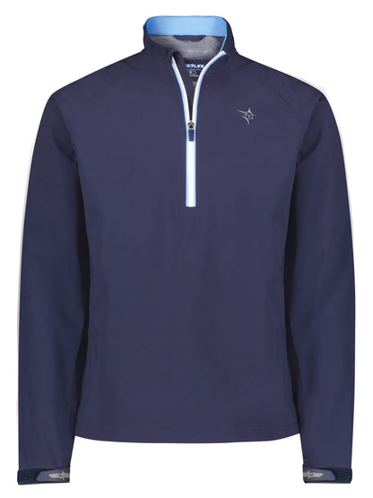 Palm Beach Waterproof Quarter Zip navy jacket with blue zipper trim by White Water Life on Tampa Home & Garden Store