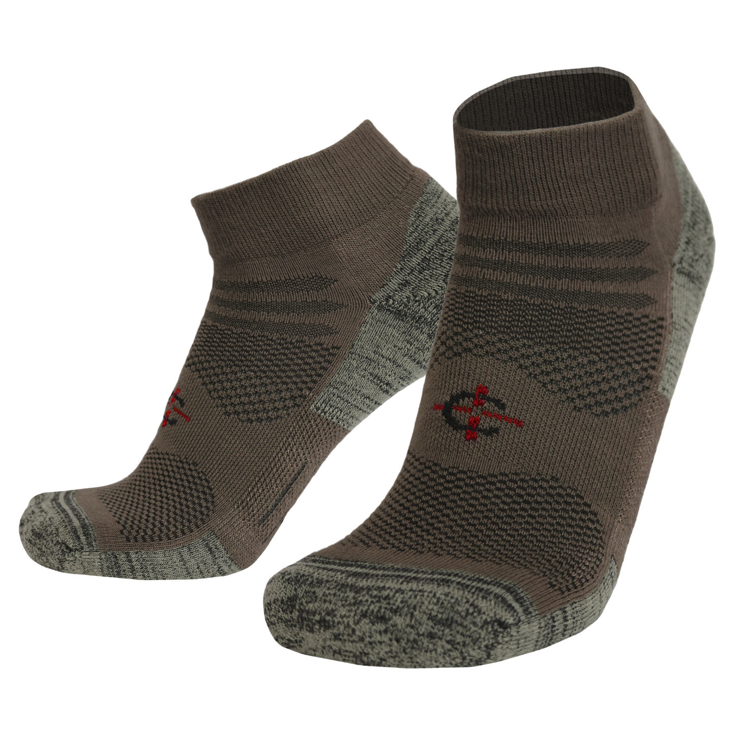 Outdoor X-Trainer athletic socks by Covert Threads brown gray camouflage knit, 2 pairs on Tampa Home & Garden Store
