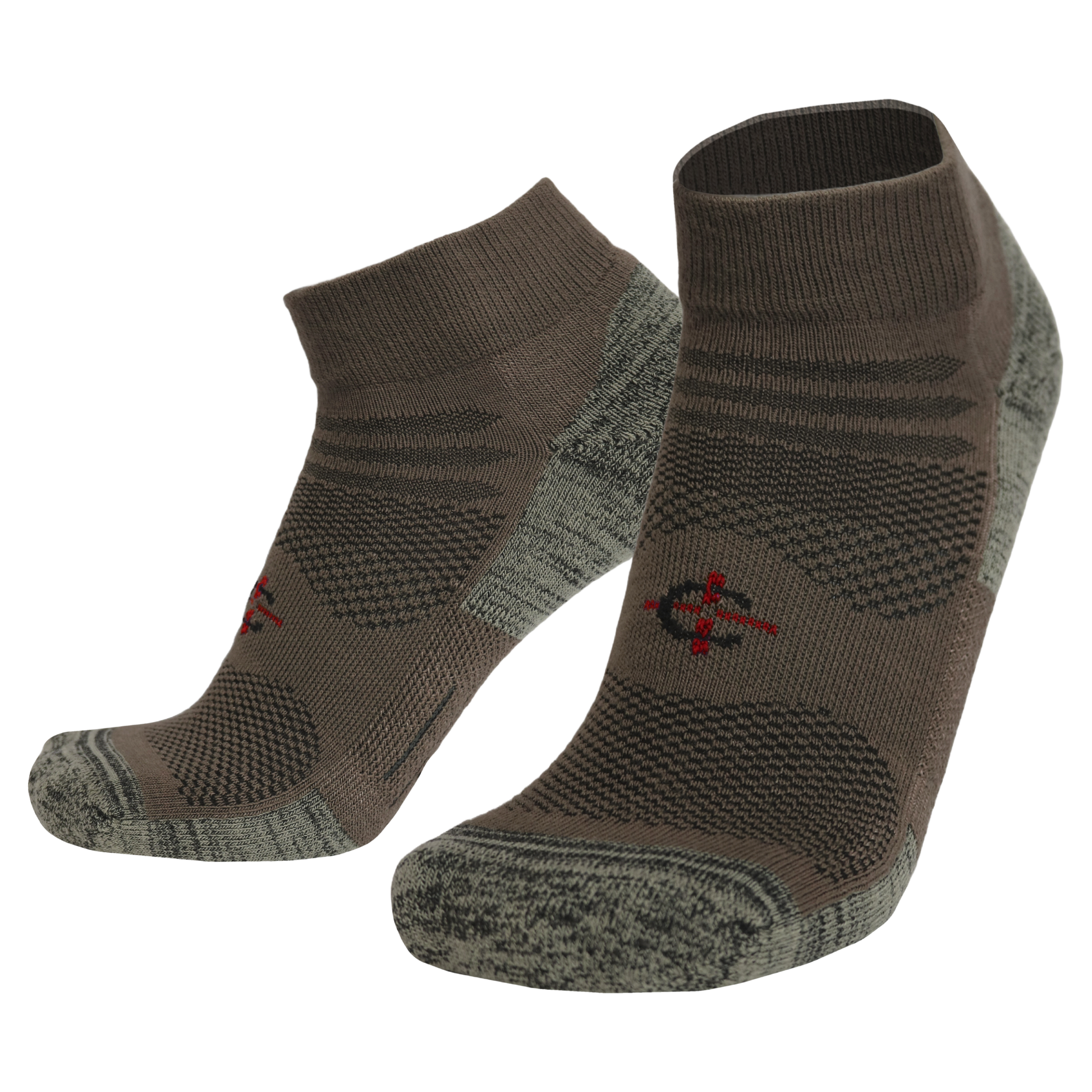 Outdoor X-Trainer athletic socks by Covert Threads brown gray camouflage knit, 2 pairs on Tampa Home & Garden Store