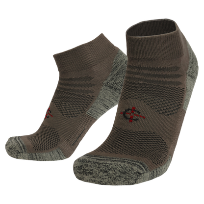 Outdoor X-Trainer athletic socks by Covert Threads brown gray camouflage knit, 2 pairs on Tampa Home & Garden Store