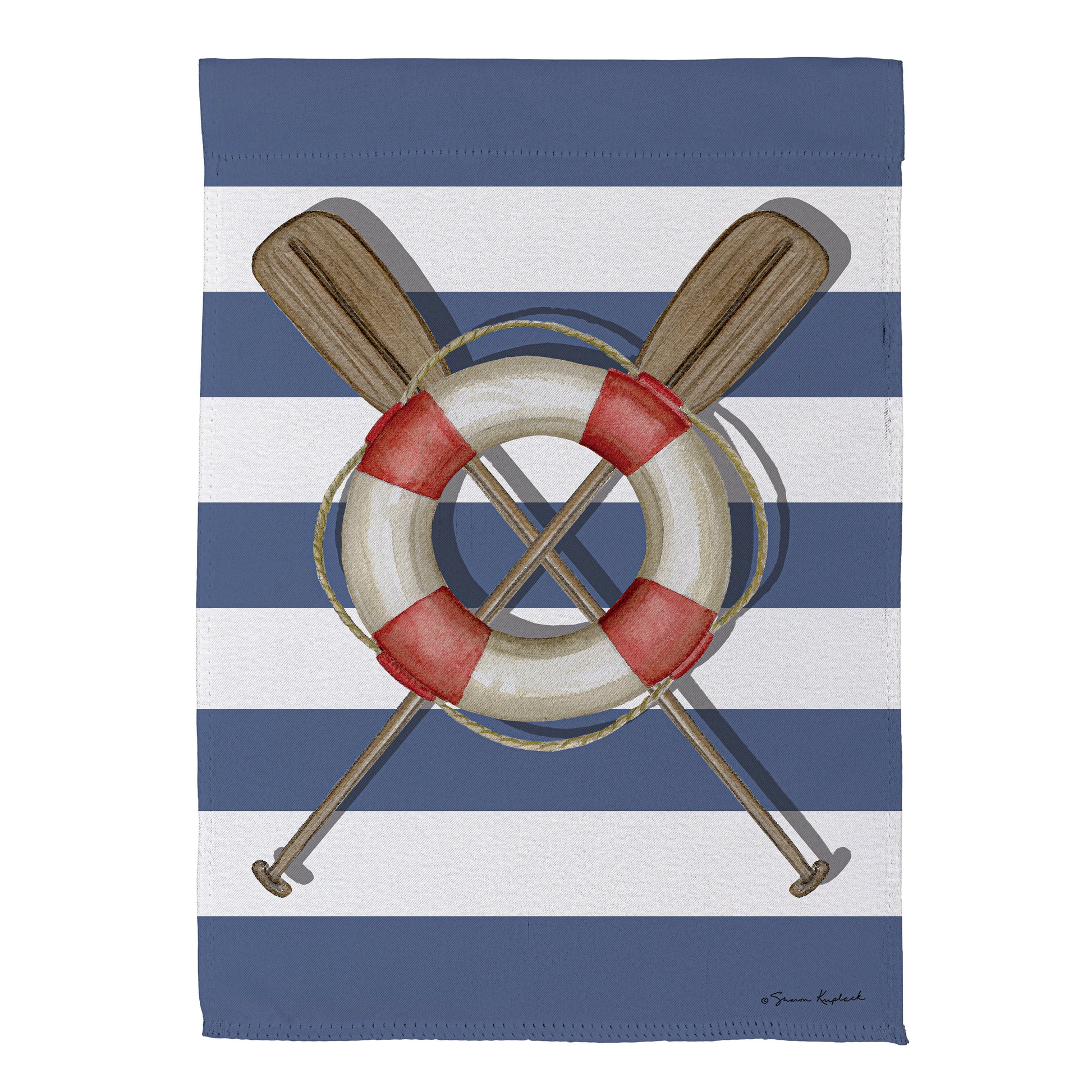 Oars & Canoe Front Back Suede House Flag - Tampa Home & Garden Store