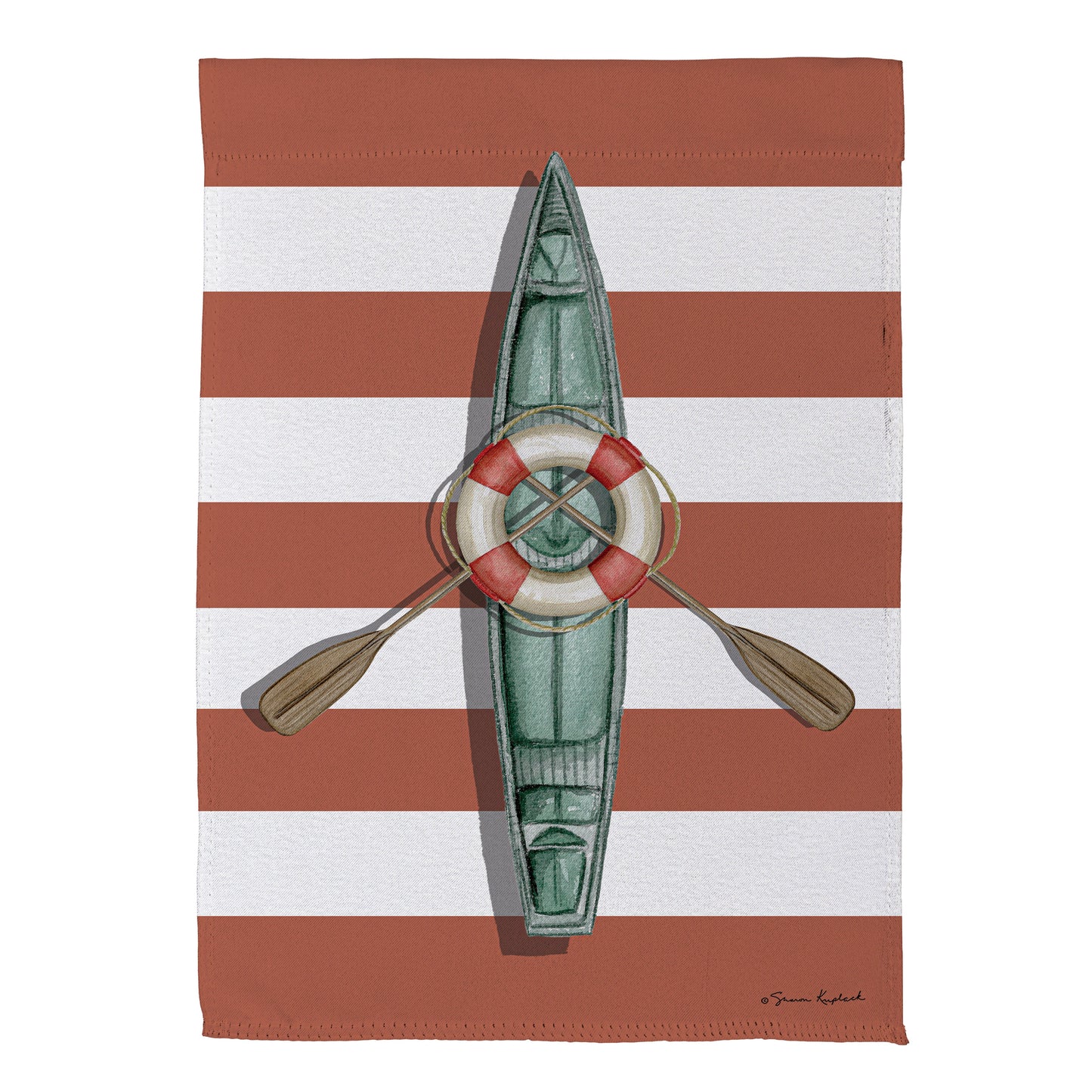 Oars & Canoe Front Back Suede House Flag - Tampa Home & Garden Store
