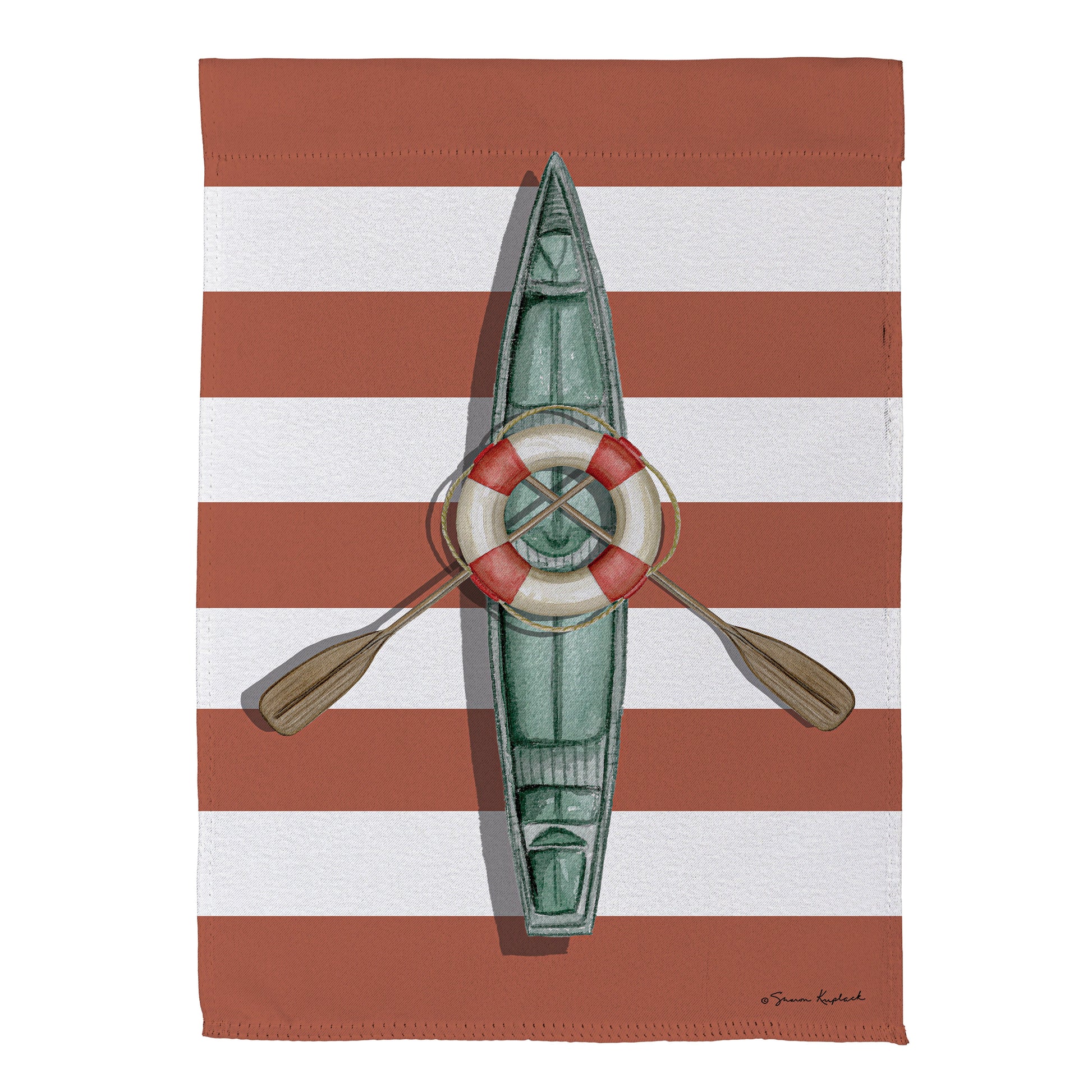 Oars & Canoe Front Back Suede House Flag - Tampa Home & Garden Store