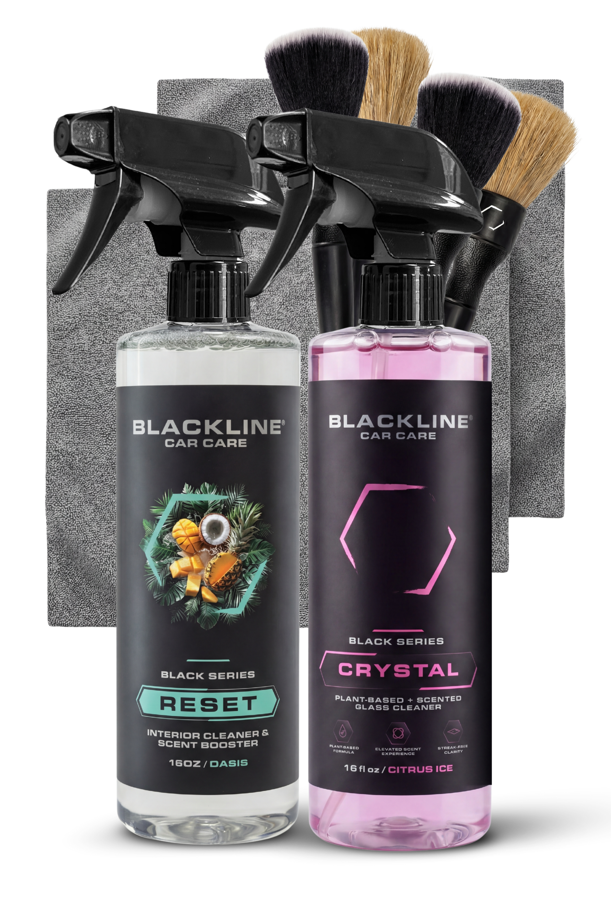 BLACKLINE Reset cleaner & scent booster bottle; 2-pack with Crystal glass cleaner bottle on Tampa Home & Garden Store