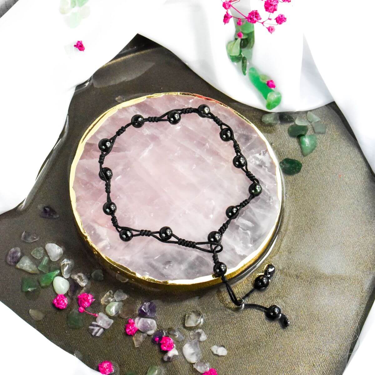 Obsidian Grounding Anklet - Tampa Home & Garden Store