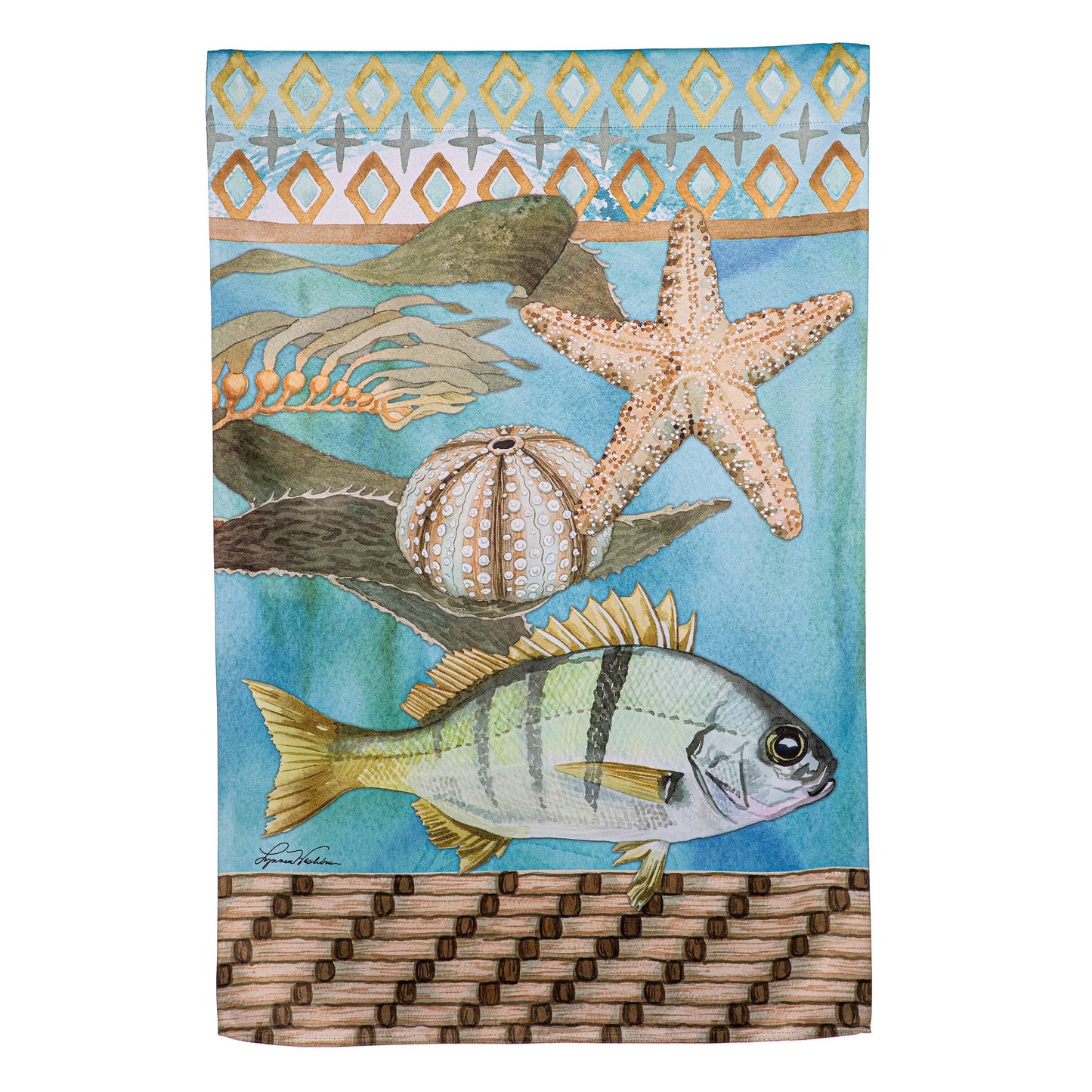 Ocean Currents Suede House Flag - Tampa Home & Garden Store