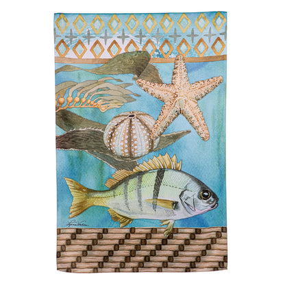Ocean Currents Suede House Flag - Tampa Home & Garden Store