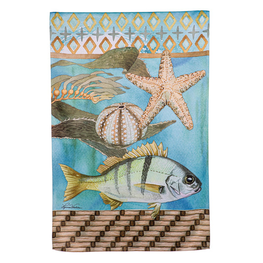 Ocean Currents Suede House Flag - Tampa Home & Garden Store