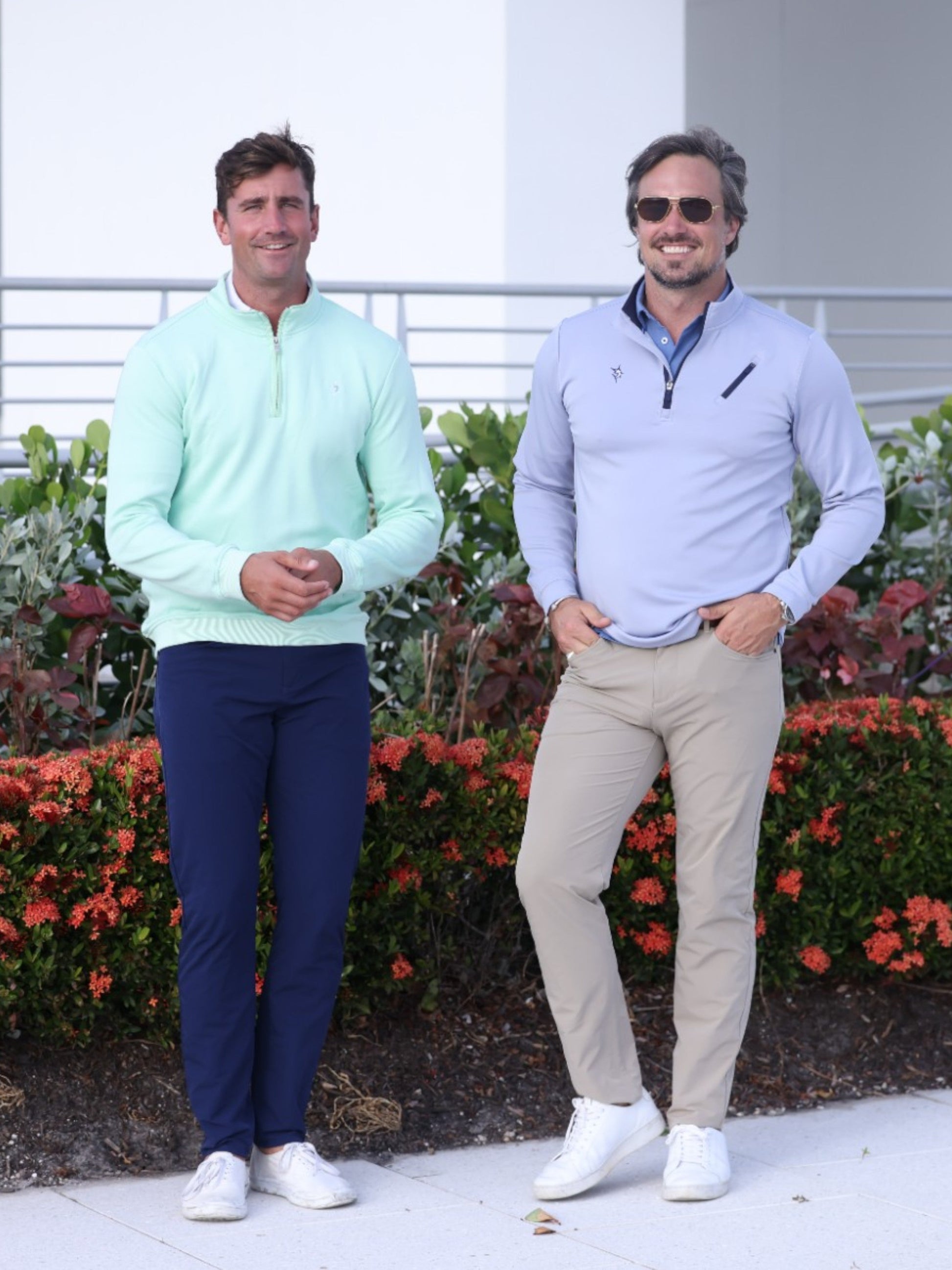 Two Oceanside Pullover Smooth Stretch pullovers in mint green and lavender by White Water Life on Tampa Home & Garden Store