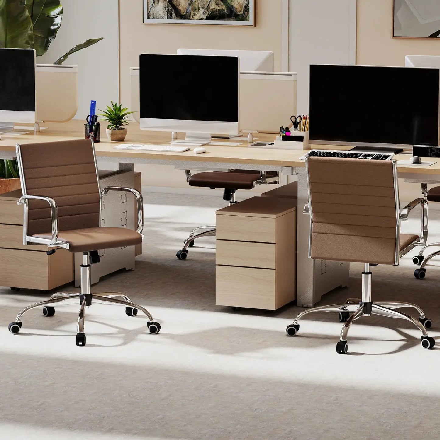 Height Adjustable Office Chair Rocking Backrest