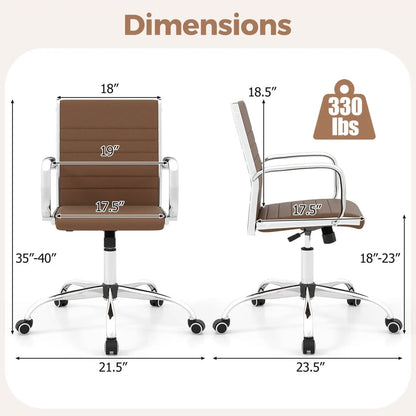 Height Adjustable Office Chair Rocking Backrest