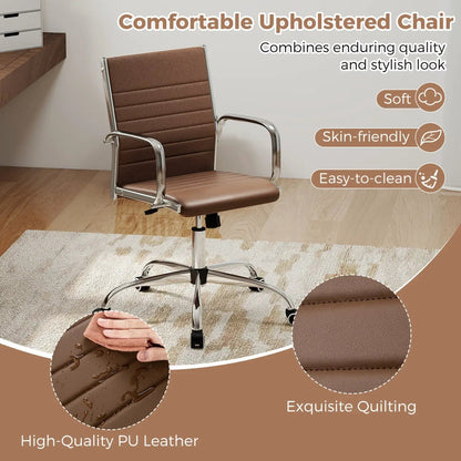Height Adjustable Office Chair Rocking Backrest
