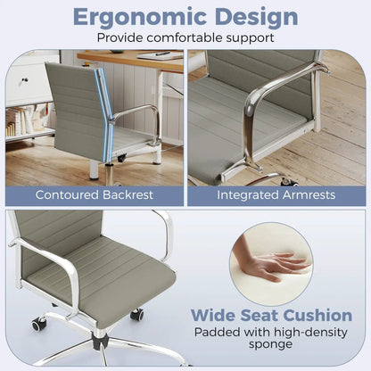 Height Adjustable Office Chair Rocking Backrest