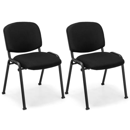 Silla de oficina con estructura de metal y cojines acolchados para sala de conferencias - Juego de 2