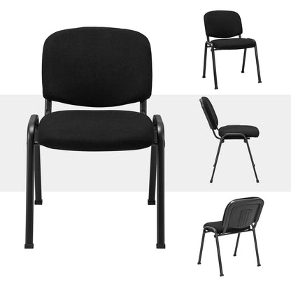 Silla de oficina con estructura de metal y cojines acolchados para sala de conferencias - Juego de 2