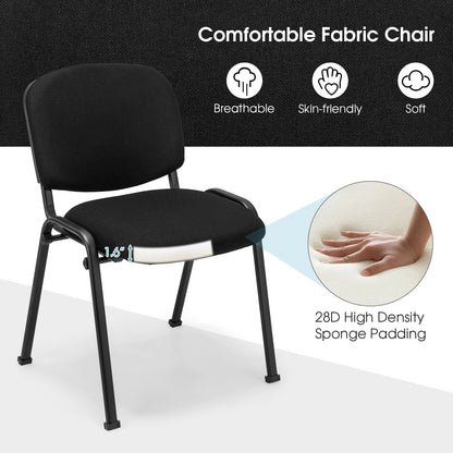 Silla de oficina con estructura de metal y cojines acolchados para sala de conferencias - Juego de 2