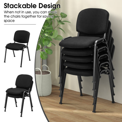 Silla de oficina con estructura de metal y cojines acolchados para sala de conferencias - Juego de 2