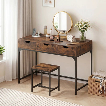 Office Desk with Power Outlets and Hidden Storage