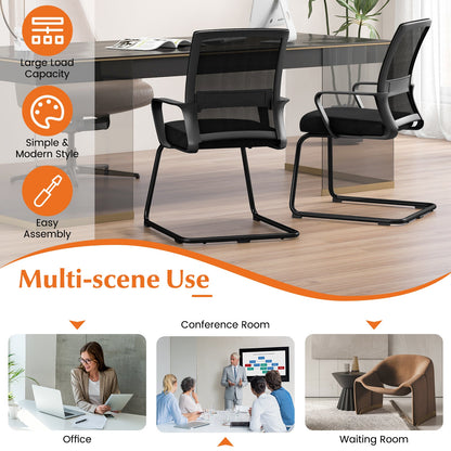 Office Guest Chair with Lumbar Support for Waiting Room