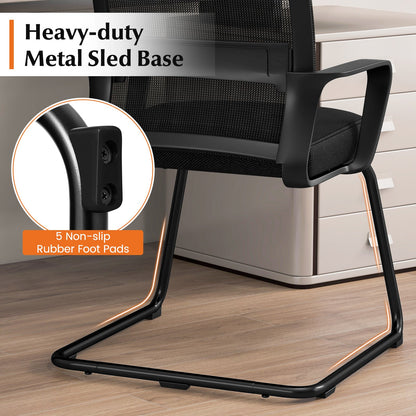 Office Guest Chair with Lumbar Support for Waiting Room
