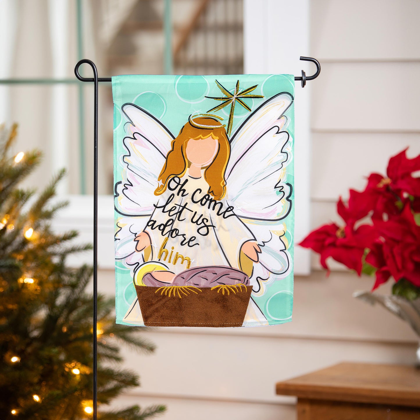 Oh Come Let Us Adore Him Applique Garden Flag - Tampa Home & Garden Store