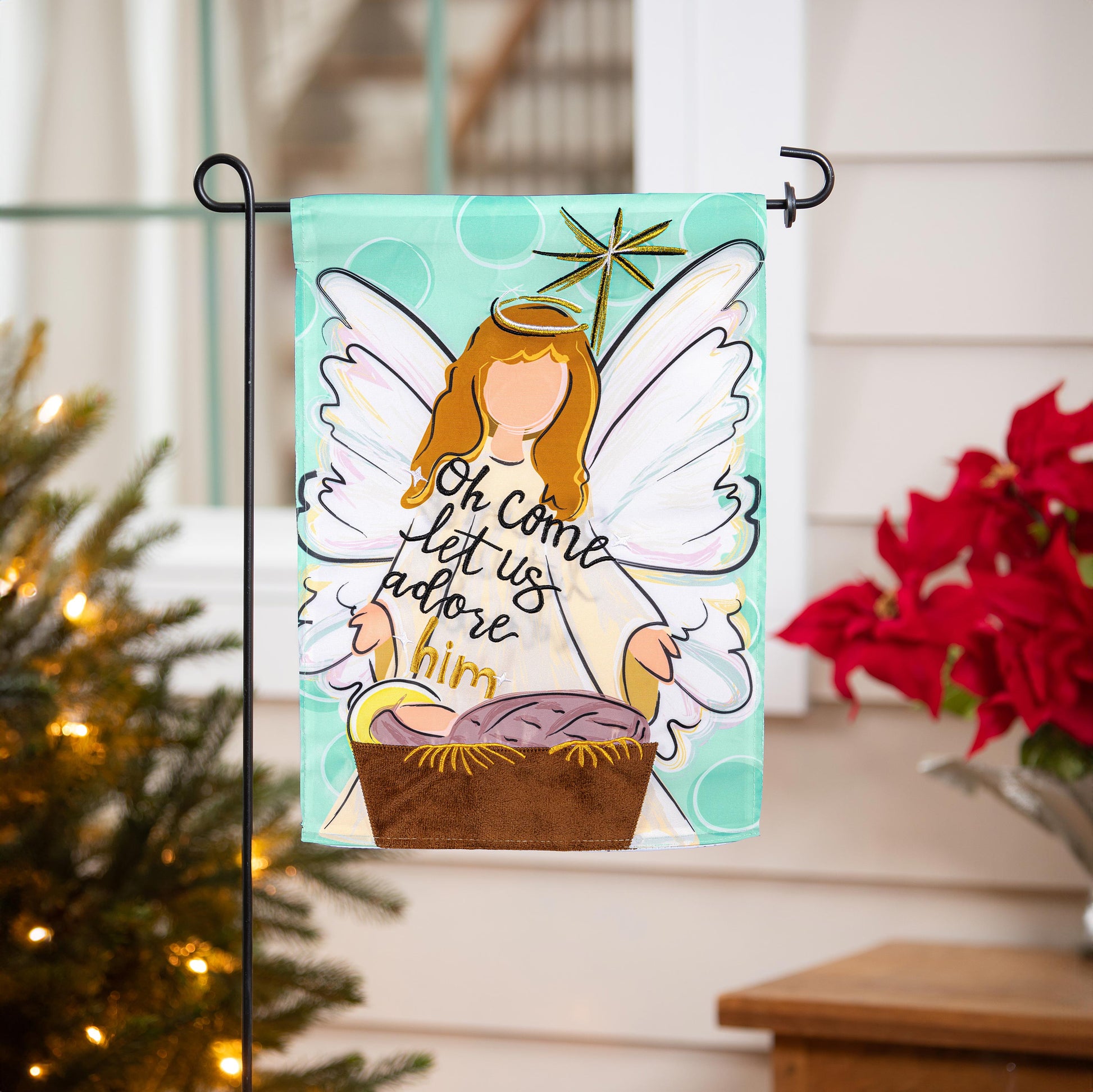 Oh Come Let Us Adore Him Applique Garden Flag - Tampa Home & Garden Store
