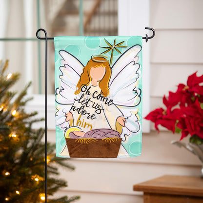 Oh Come Let Us Adore Him Applique Garden Flag - Tampa Home & Garden Store