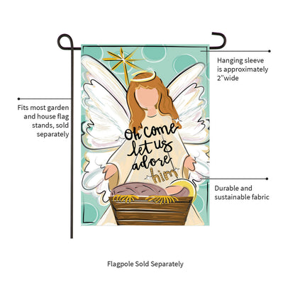 Oh Come Let Us Adore Him Applique Garden Flag - Tampa Home & Garden Store