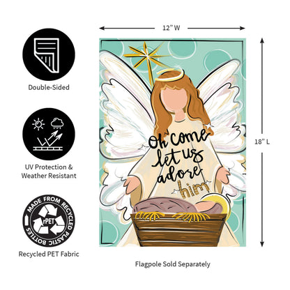 Oh Come Let Us Adore Him Applique Garden Flag - Tampa Home & Garden Store