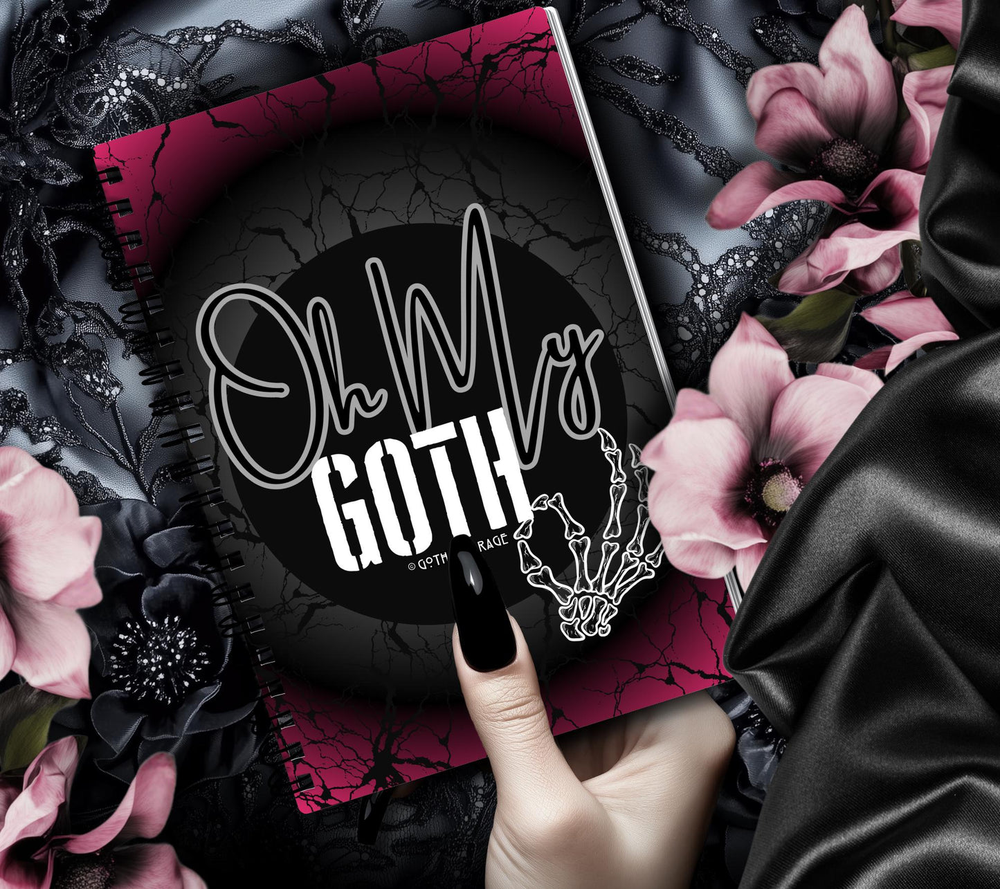 Oh My Goth Skeleton Hand Reusable Sticker Book, Perfect Gift to Personalize,  Sticker Organizer Album - Tampa Home & Garden Store