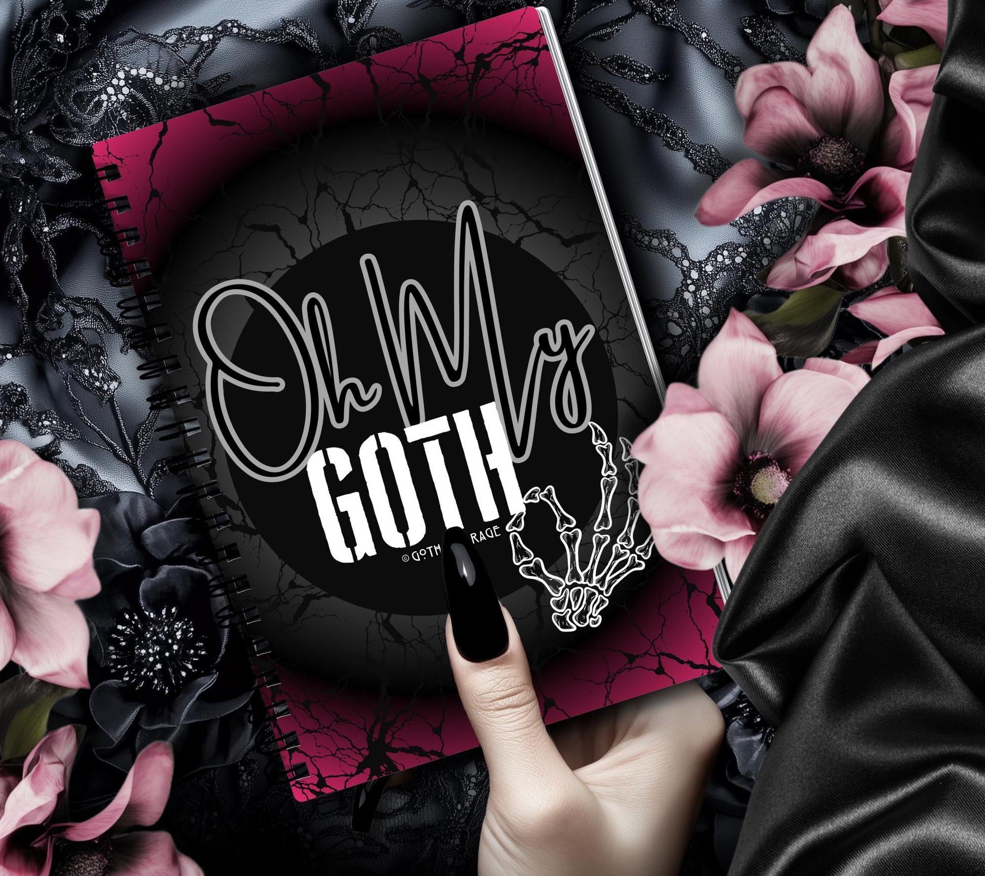 Oh My Goth Skeleton Hand Reusable Sticker Book, Perfect Gift to Personalize,  Sticker Organizer Album - Tampa Home & Garden Store