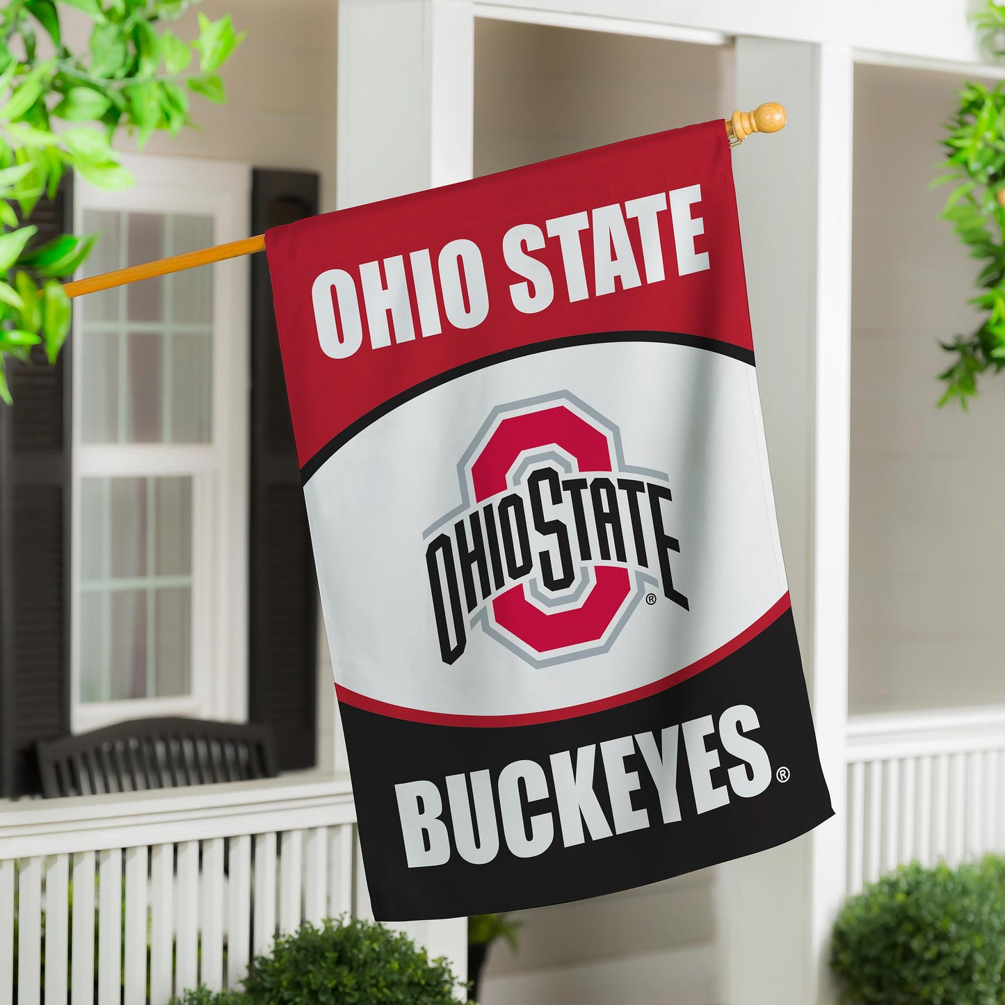 Ohio State University Suede House Flag - Tampa Home & Garden Store