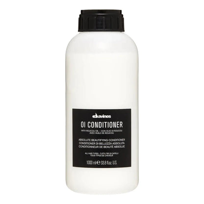Davines OI Conditioner bottle, white plastic jug with black cap and Davines label 1000 ml on Tampa Home & Garden Store