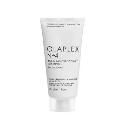 Olaplex No.4 Bond Maintenance Shampoo white tube with black text 30 ml on Tampa Home & Garden Store