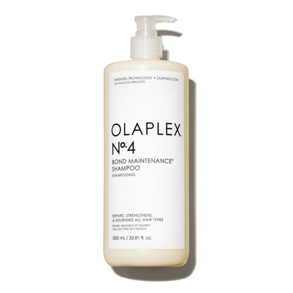 Olaplex No.4 Bond Maintenance Shampoo bottle with pump, beige-tinted container, 1000 mL on Tampa Home & Garden Store