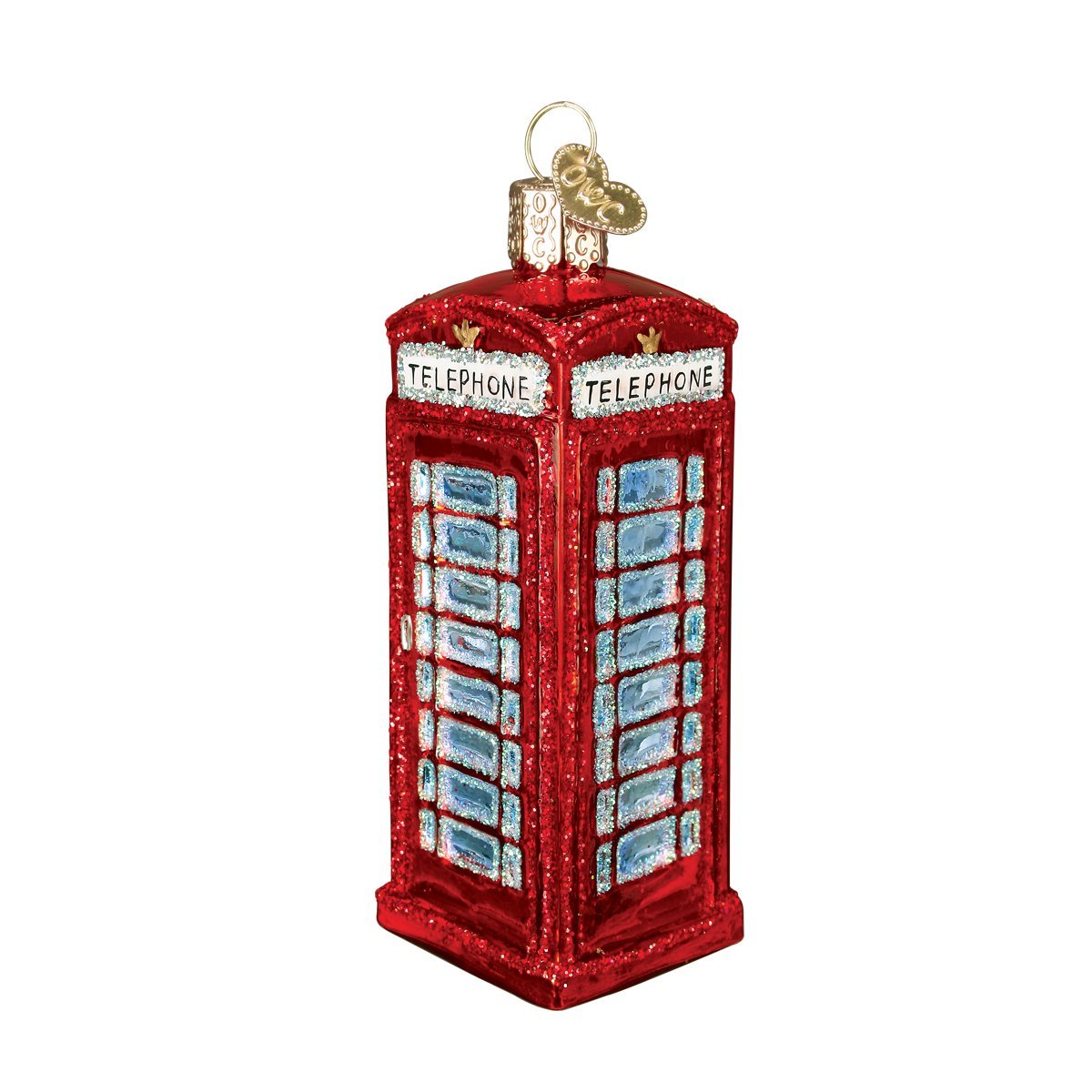 Old World Christmas English Phonebooth - Tampa Home & Garden Store