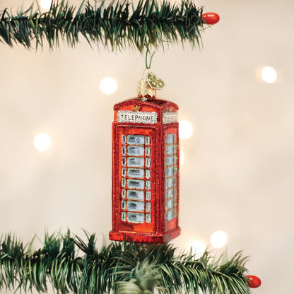 Old World Christmas English Phonebooth - Tampa Home & Garden Store