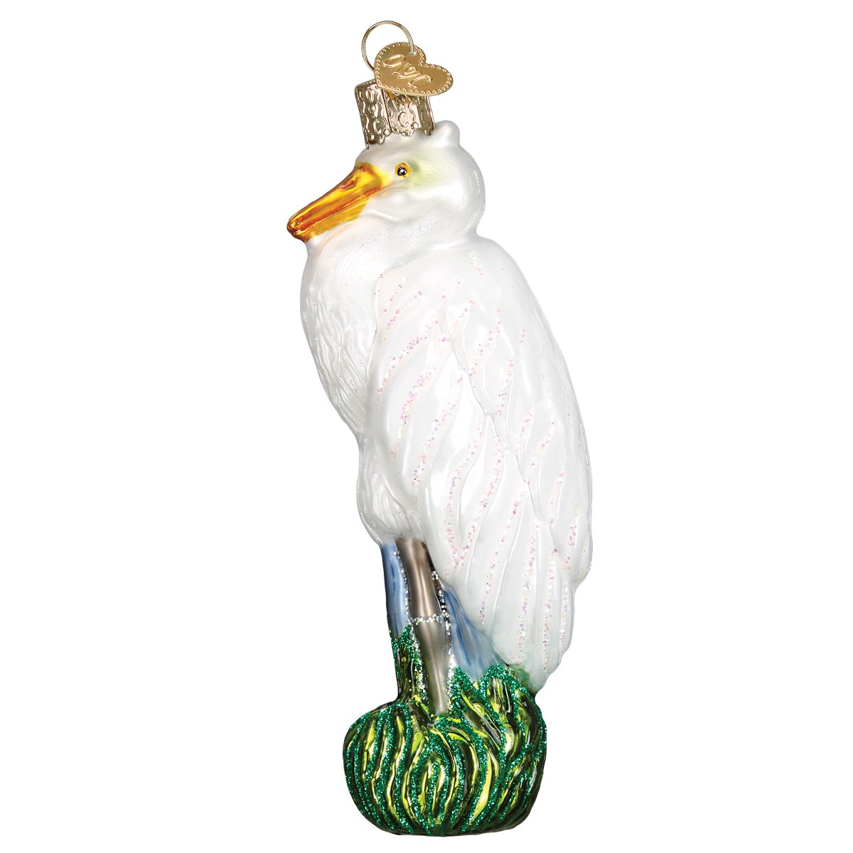 Old World Christmas Great Egret - Tampa Home & Garden Store