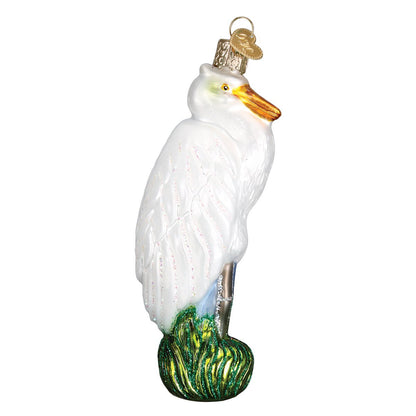 Old World Christmas Great Egret - Tampa Home & Garden Store